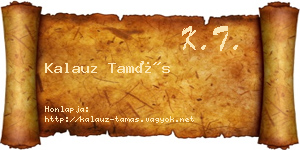Kalauz Tamás névjegykártya